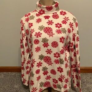 Holiday Editions Snowflake Turtleneck